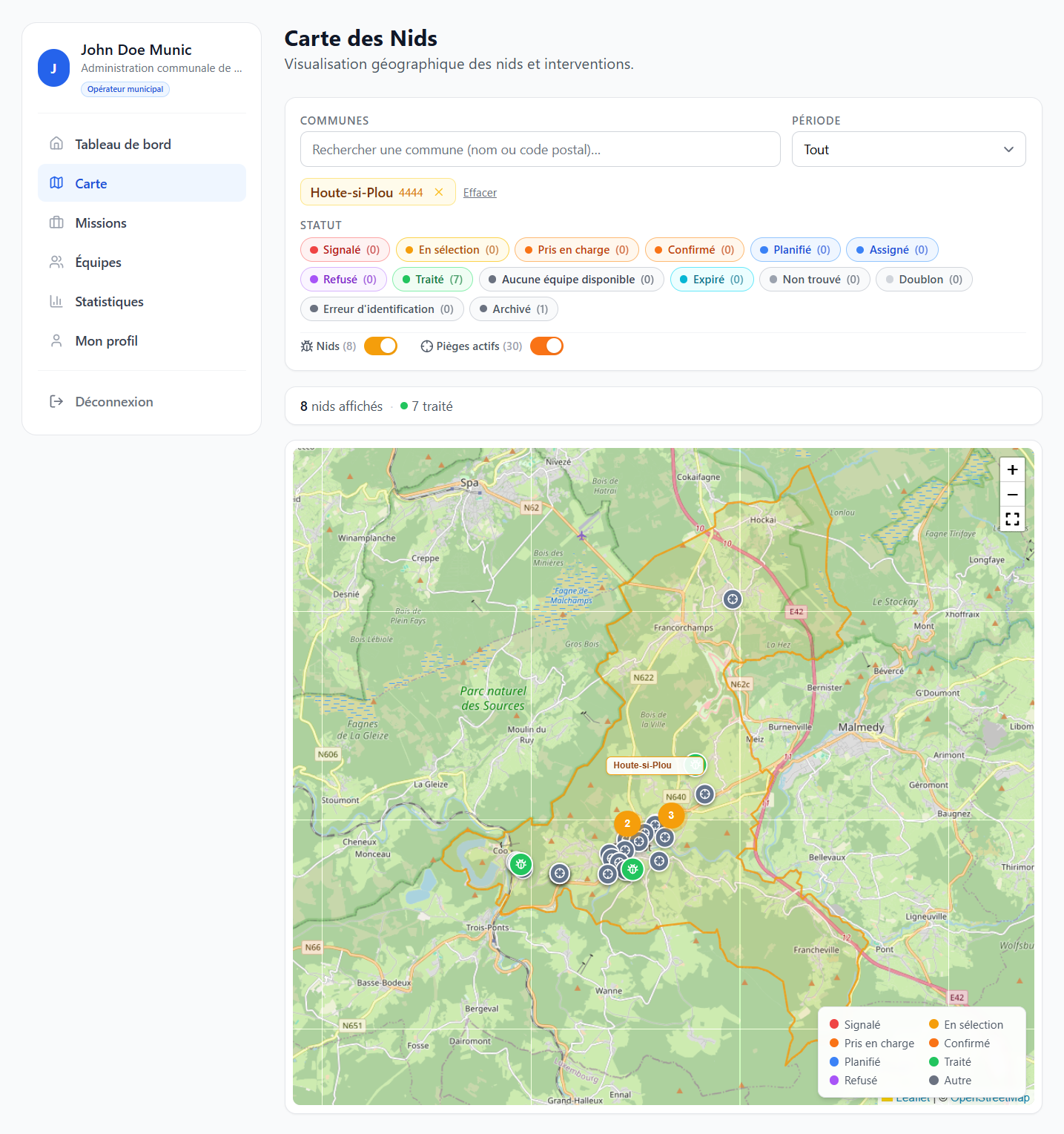 Real-time map